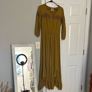 Joyfolie Brown Mustard/Camel Dress
